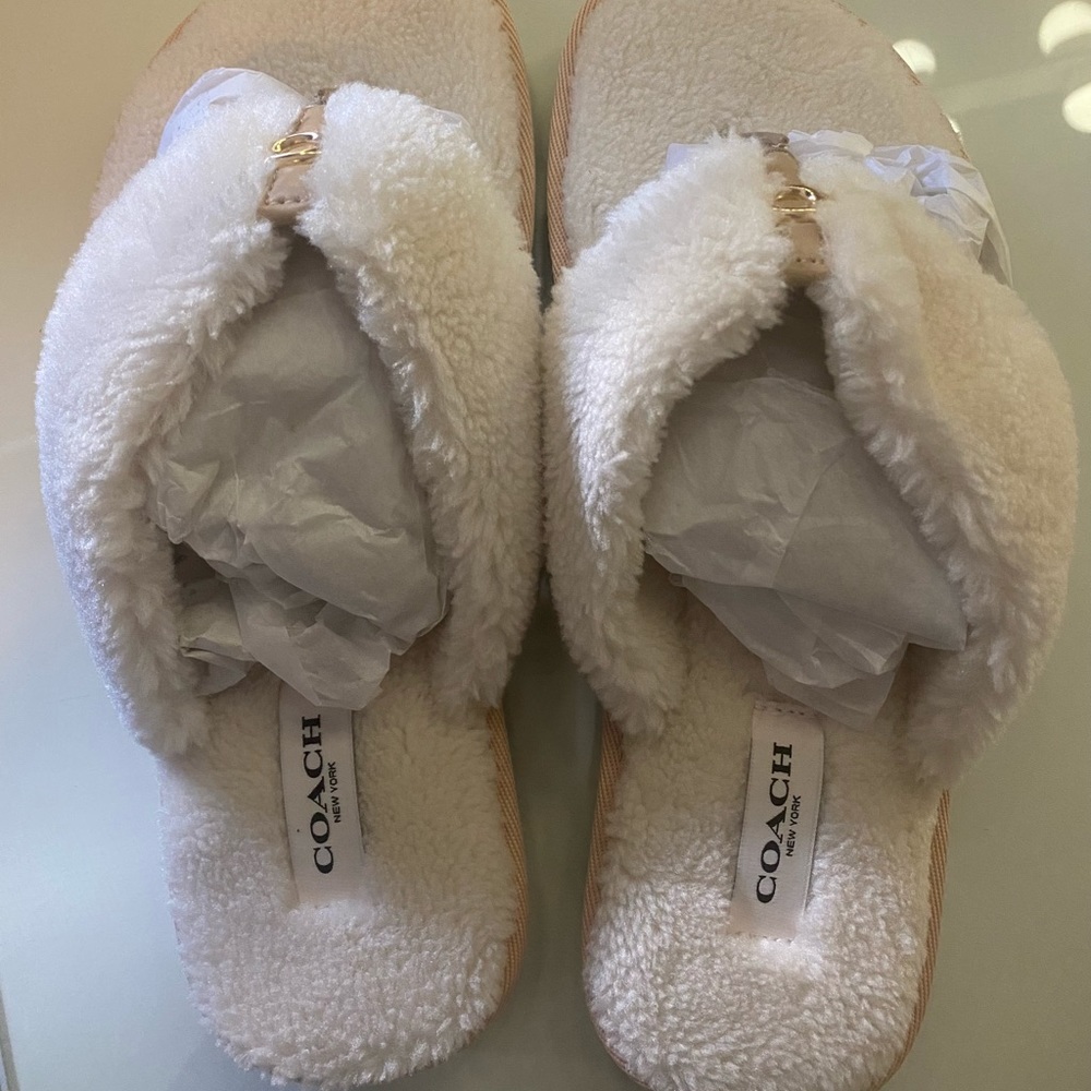 Fuzzy Coach Slippers